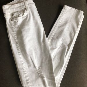 7 for all Mankind White Skinny Jeans